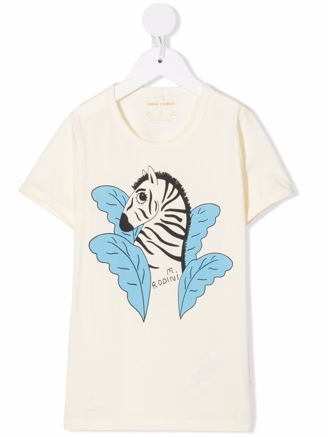 Spotted Zebra Mädchen Kurzärmliges T-Shirt mit klassischer Passform 