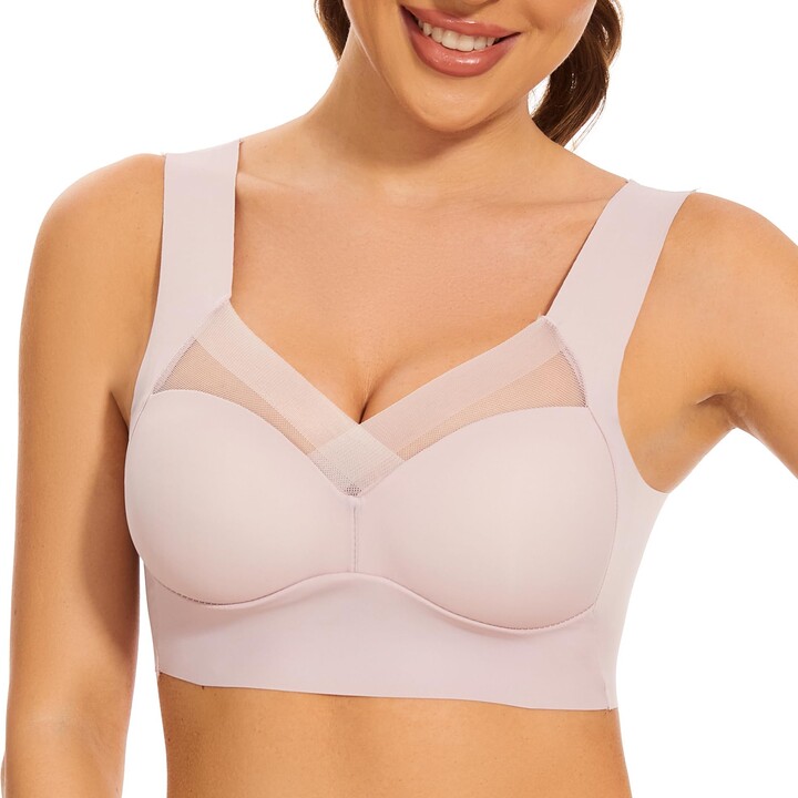 Seamless Push Up Bra With Deep V Neck Support Womens Sexy