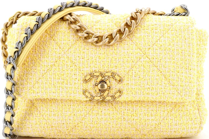 Chanel 19 Flap Bag Quilted Tweed Medium
