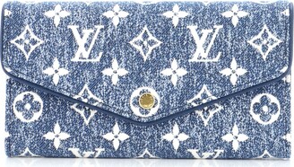 Authentic Louis Vuitton Blue Monogram Denim Amelia Wallet – Paris Station  Shop