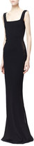 Thumbnail for your product : Alexander McQueen Sheer Spine-Paneled Gown, Black