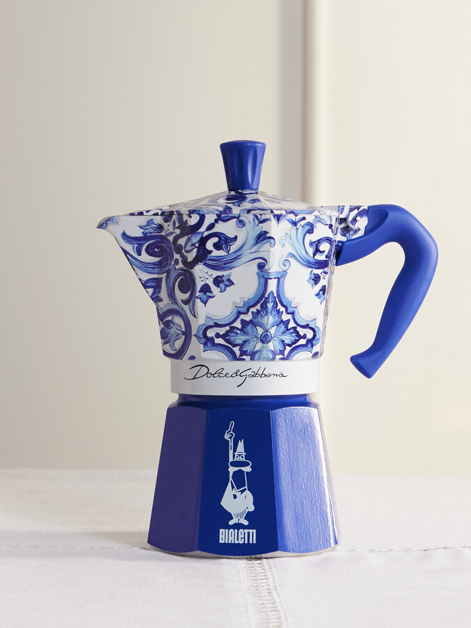 Dolce & Gabbana - + Bialetti Moka Express Large Printed Aluminum Coffee Maker - Blue