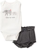 Thumbnail for your product : Old Navy Elephant-Graphic Bodysuit & Bloomer Set for Baby