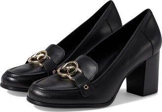 MICHAEL Michael Kors Rory Heeled Loafer (Black) Women's Shoes