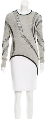 Helmut Lang Open Knit Asymmetrical Sweater