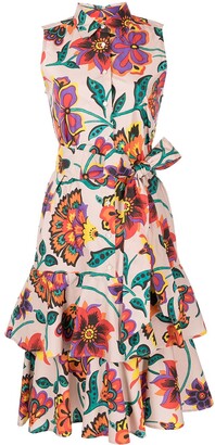 Sara Roka Naxa floral-print midi dress