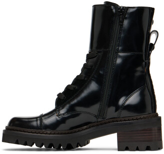 See by Chloe Black Mallory Biker Boots