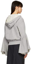 Thumbnail for your product : Facetasm Grey Flared Sleeve Hoodie