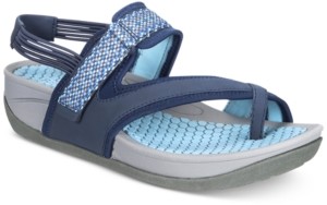 navy blue bare trap sandals