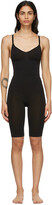 Thumbnail for your product : SKIMS Black Seamless Sculpting Mid-Thigh Bodysuit