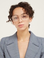 Thumbnail for your product : Fendi Round Frame Stainless-steel Aviator Glasses - Rose Gold