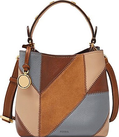Fossil Jessie Patchwork Leather Bucket Bag