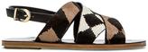 Thumbnail for your product : Derek Lam 10 CROSBY Poet Sandal with Calf Fur
