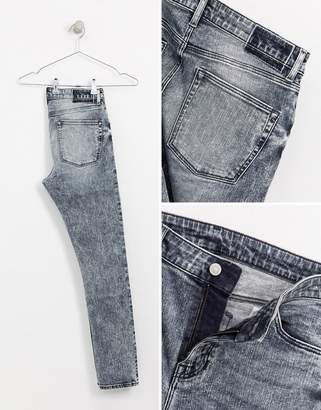 ASOS DESIGN super skinny jeans in acid gray