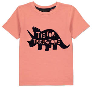 George Orange T is for Triceratops T-Shirt