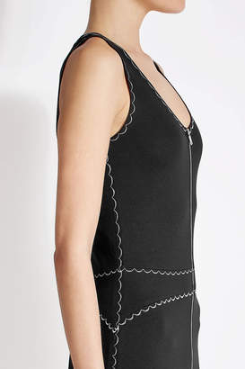 McQ Embroidered Crepe Dress