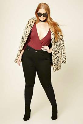 Forever 21 Plus Size High-Rise Short Jeans