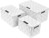Thumbnail for your product : Sorbus Woven Basket Bin Container Tote Cube 3-Piece Set - White