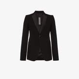 Thumbnail for your product : Rick Owens single breasted woven wool blend blazer