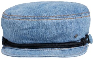 Maison Michel New Abby Washed Cotton Denim Hat