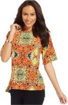 Thumbnail for your product : KUT from the Kloth Short-Sleeve Printed Top