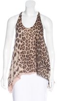 Thumbnail for your product : Barbara Bui Silk Leopard Print Top