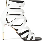 Thumbnail for your product : Balmain Charlotte 95 Logo-embossed Leather Sandals
