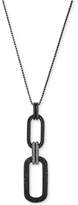 Thumbnail for your product : Michael Kors Black Ion-Plated Pavé Link Long Pendant Necklace