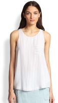 Thumbnail for your product : Joie Nicholette Striped Silk Tank Top