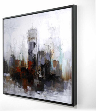 Begin Edition International Inc. Contemporary Brown Framed Canvas | Obscure Buildings Decor