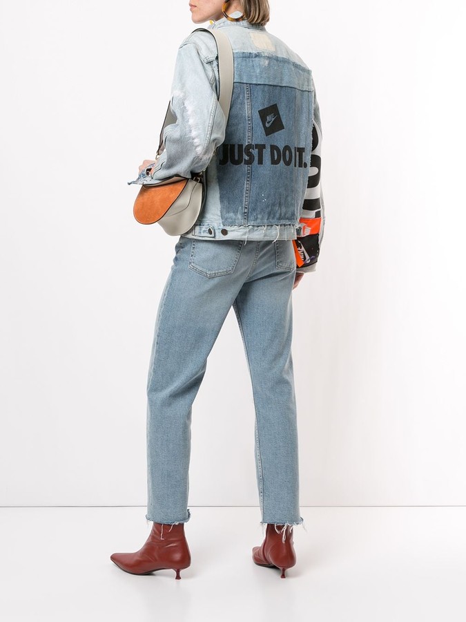GALLERY DEPT. x Nike paint splatter denim jacket ShopStyle