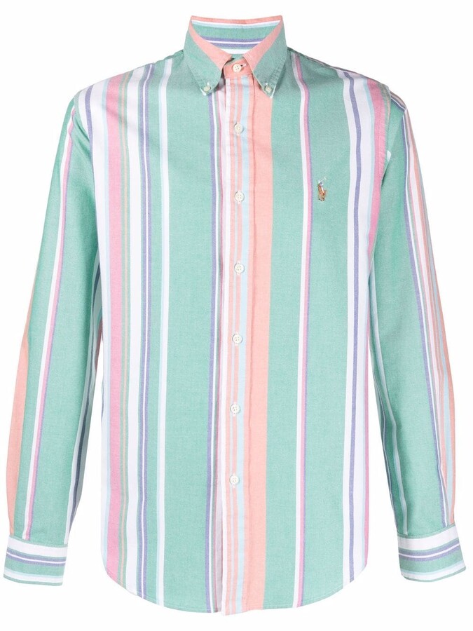 Polo Ralph Lauren Green Striped Shirts | Shop the world's largest 