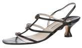 Thumbnail for your product : Manolo Blahnik Embellished Slingback Sandals Black Embellished Slingback Sandals