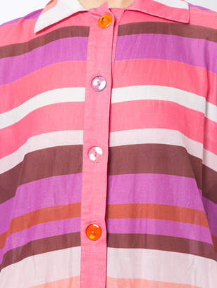 Michel Klein striped maxi shirt dress