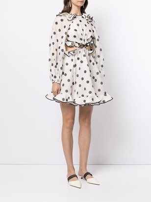 Zimmermann Lovestruck polka-dot print mini dress