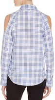 Thumbnail for your product : Generation Love Plaid Cold Shoulder Shirt