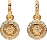 Thumbnail for your product : Versace Gold & Crystal Medusa Medallion Earrings