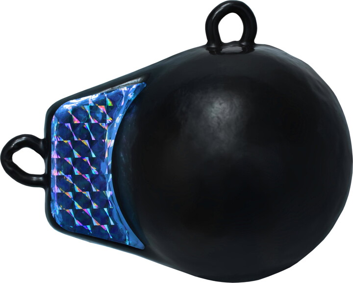 Extreme Max 3006.8944 Coated Ball-with-Fin Downrigger Weight - 6 lbs. with Blue Flash