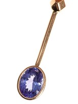 Thumbnail for your product : Jade Jagger Tanzanite & yellow-gold earrings