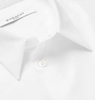 Givenchy Slim-Fit Logo-Embroidered Cotton Shirt