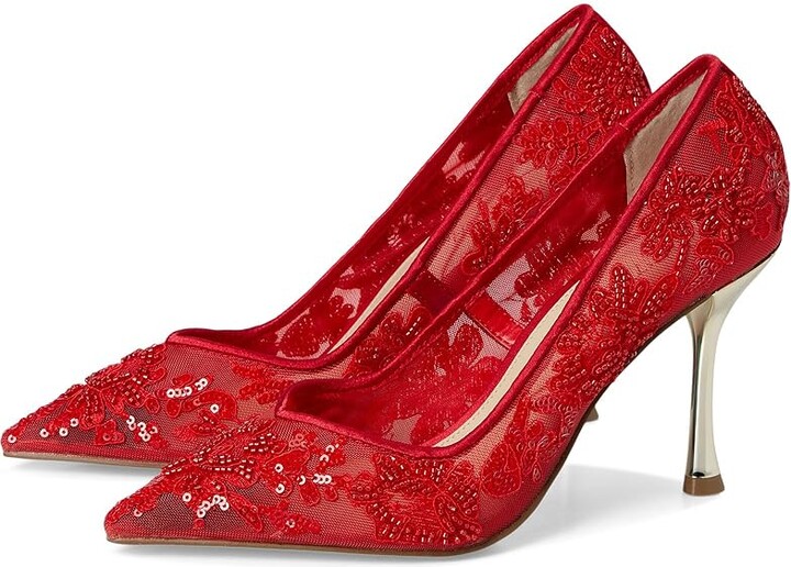 Blue by Betsey Johnson Jenii Women's Shoes Red : 10 M Faux Leather