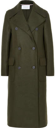Harris Wharf London Double-breasted Wool-felt Coat - Green