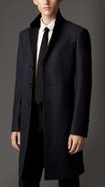 Thumbnail for your product : Burberry Wool Greatcoat With Velvet Topcollar