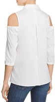 Thumbnail for your product : Foxcroft Cold Shoulder Button Down Shirt