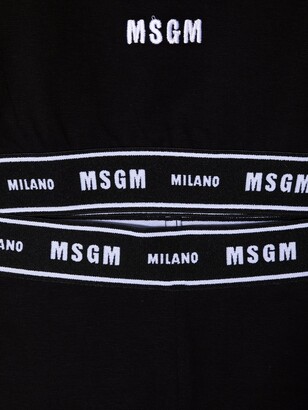 Msgm Kids Logo-Tape Detail Two-Piece Set