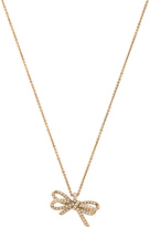 Marc jacobs pave twisted bow pendant 