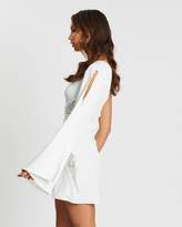 Thumbnail for your product : Missguided One Shoulder Lace Split Sleeve Mini Dress
