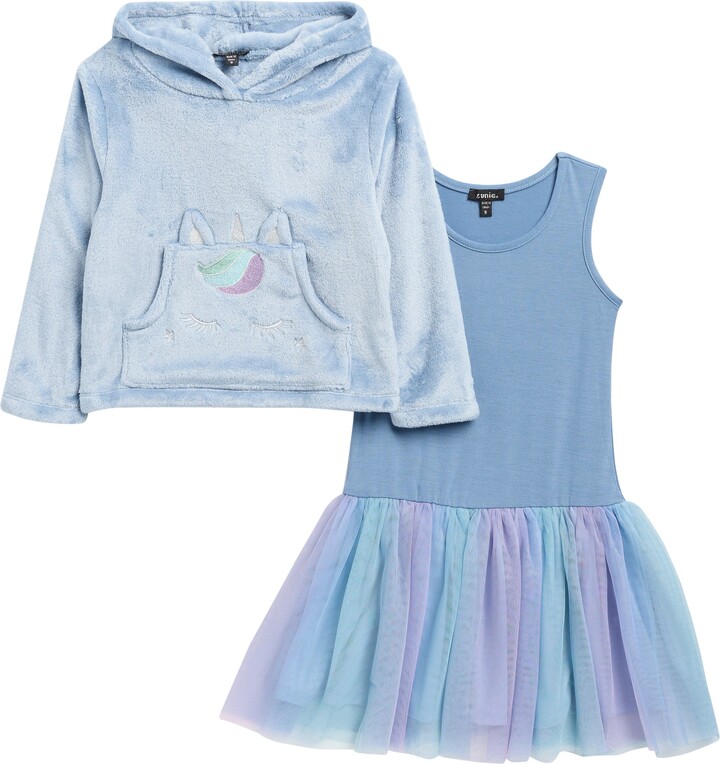 Zunie Kids' Tutu Dress & Fleece Hoodie Set