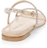Thumbnail for your product : Stuart Weitzman Samarra Flat Embellished Suede Sandals