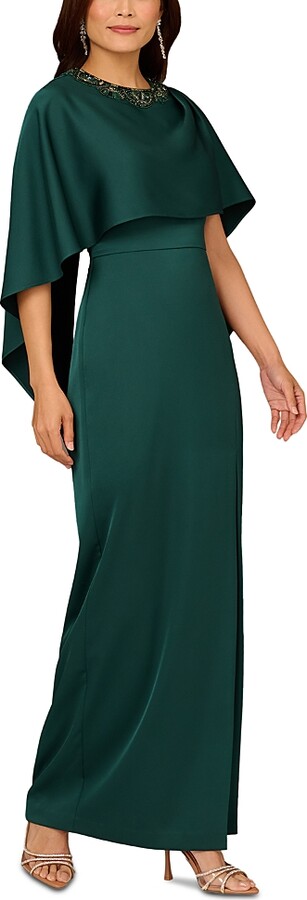 Aidan Mattox Cape Column Dress